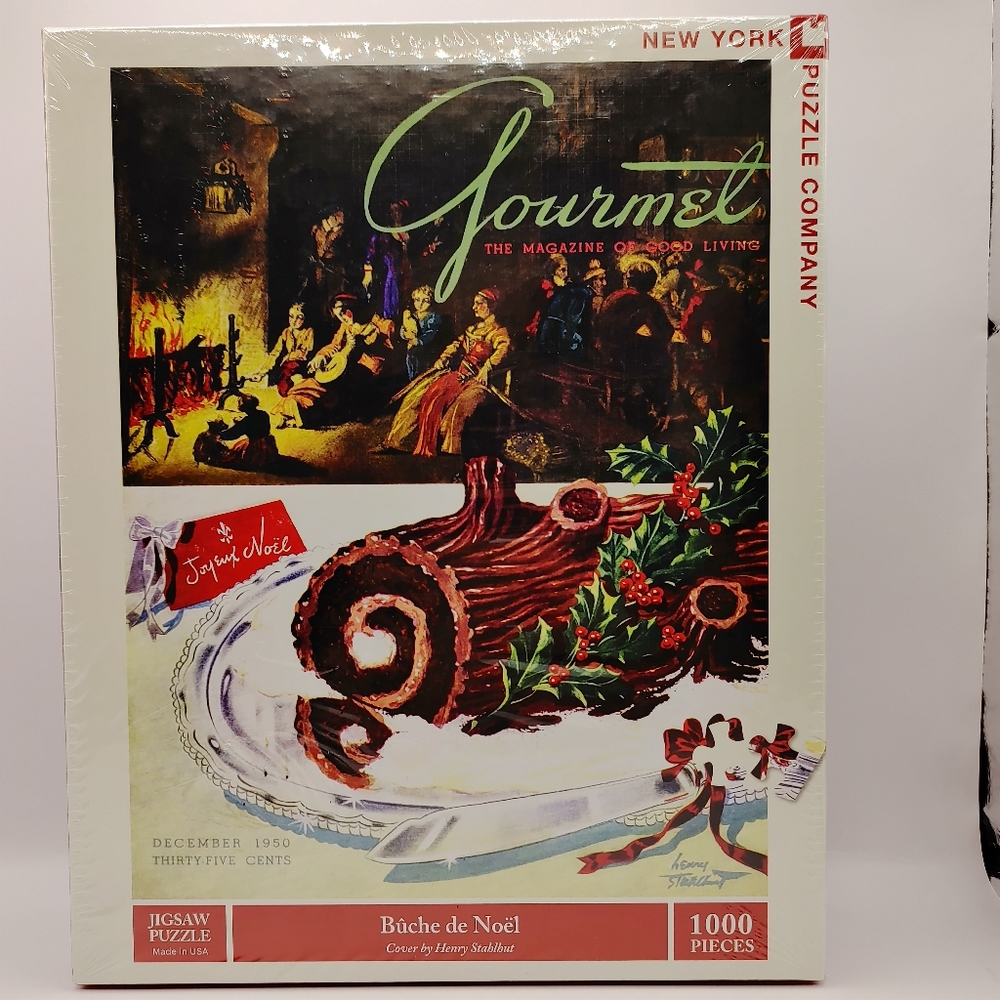 New York Puzzle Company 1000 pieces Buche de Noel Gourmet Magazine